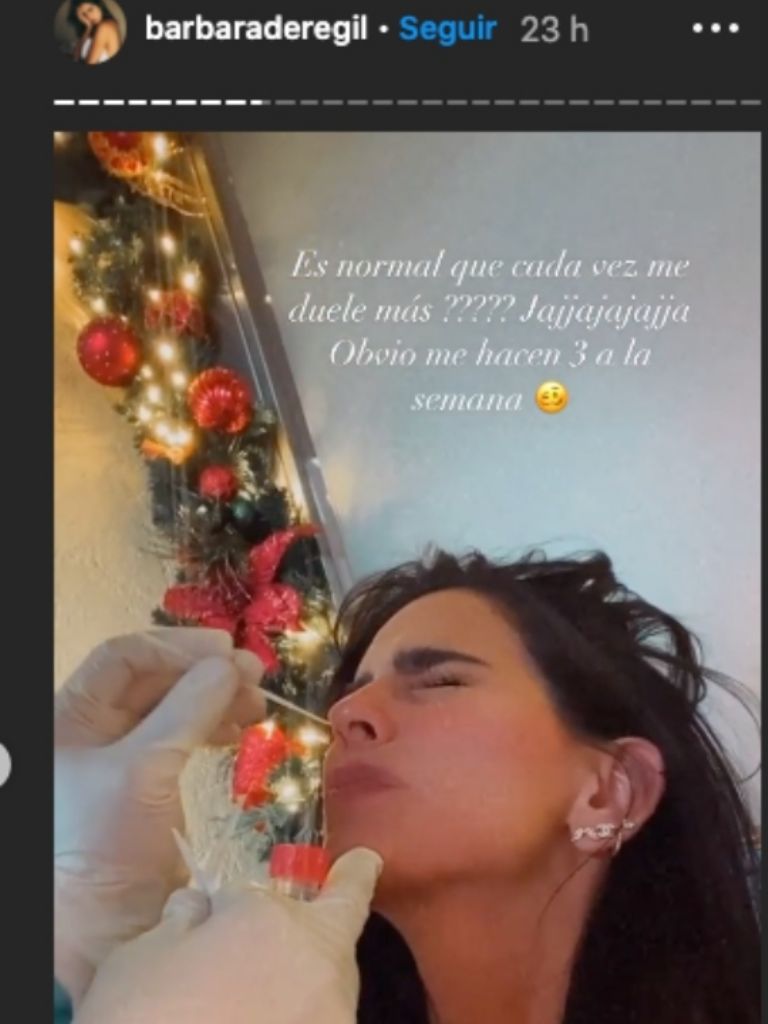 Bárbara de Regil en una de sus tres pruebas semanales