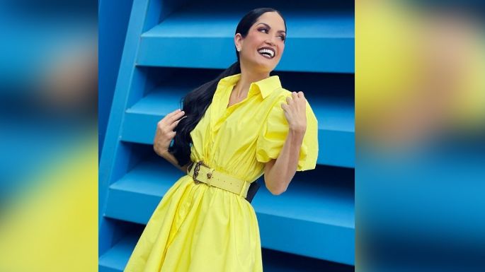 Joanna Vega-Bientro enamora en Imagen TV con coqueto vestido rojo desde 'Sale el Sol'