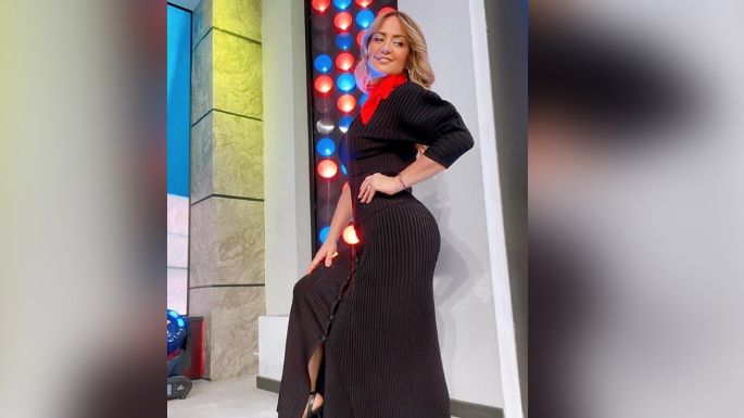 Andrea Legarreta enloquece Televisa al posar en sensual vestido desde 'Hoy'