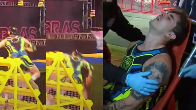 ¿Adiós Televisa? Christian Estrada sufre brutal caída y sale de 'Guerreros 2021'