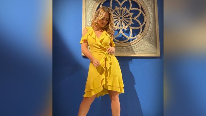 Andrea Legarreta enloquece Televisa al posar en vestido blanco desde 'Hoy'