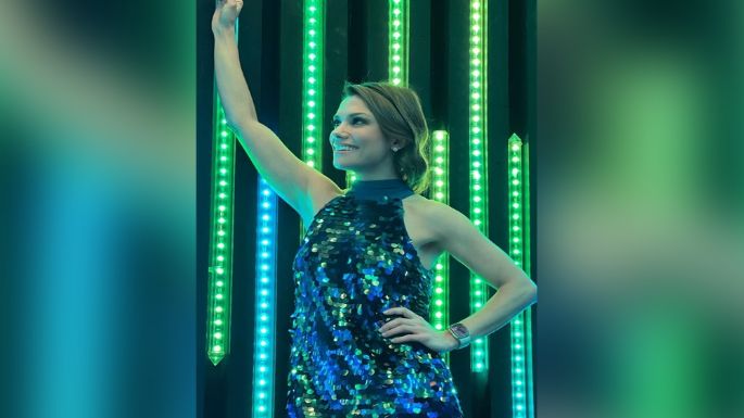 Tabata Jalil cautiva a todo TV Azteca en coqueta falda café para 'VLA'