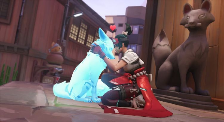 Un modder finalmente muestra cómo se ve el personaje de 'Kiriko' en su moto en 'Overwatch 2'