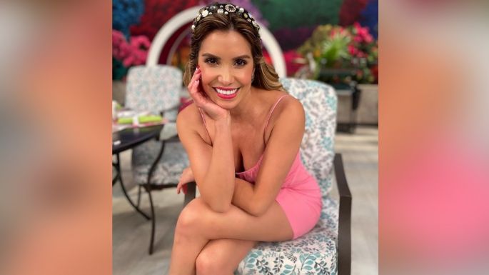 Andrea Escalona disfruta del calor en corto vestido a las afueras de Televisa