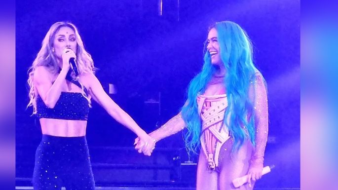 Tras compartir escenario, Karol G le confiesa su amor a Anahí: "Te amo de la forma más pura"