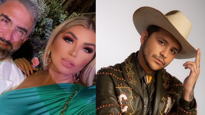 Acusan a novia de Vicente Fernández Jr. de coquetear con Christian Nodal en su cara