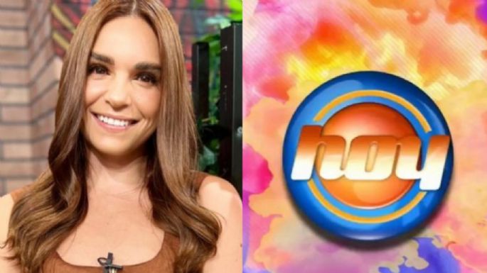 FOTO: Tania Rincón llega a Televisa y posa con encantador look rosa desde 'Hoy'