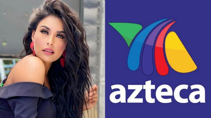 Famosa conductora llega a 'VLA' y posa con coqueto look azul desde TV Azteca
