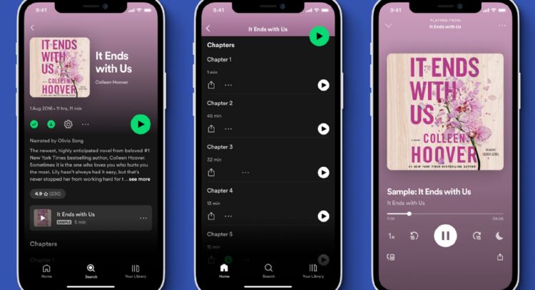 Spotify ofrece más de 150 mil audiolibros a usuarios Premium en Reino Unido y Australia