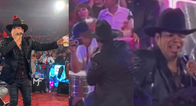 Vocalista de Banda Jerez, en polémica tras pegarle a uno de sus músicos en plena presentación